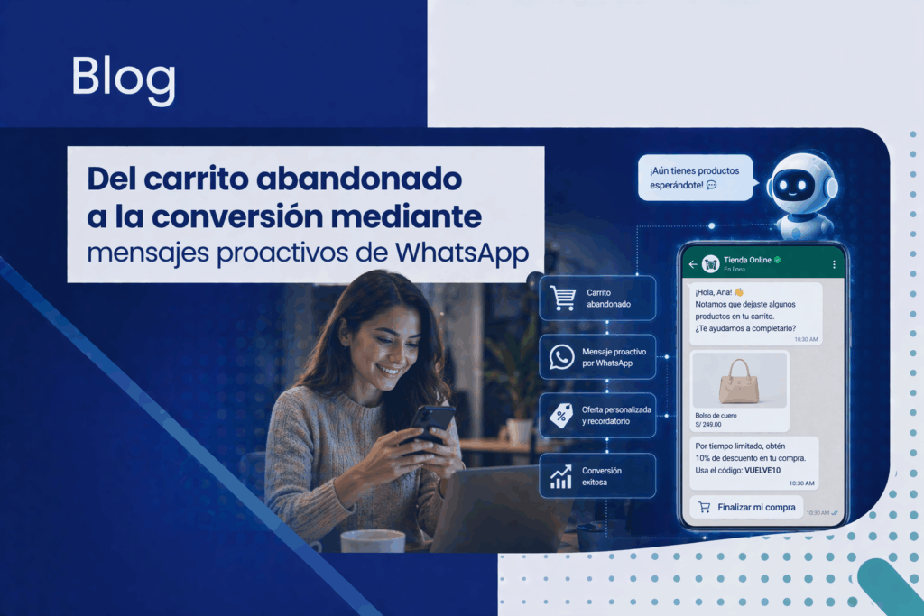 Del carrito abandonado a la conversión mediante mensajes proactivos de WhatsApp