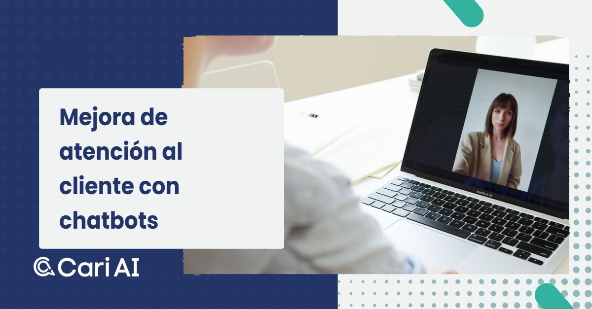 Portada del artículo sobre mejora de atención al cliente con chatbots, ilustrando interacción eficiente y tecnología moderna.