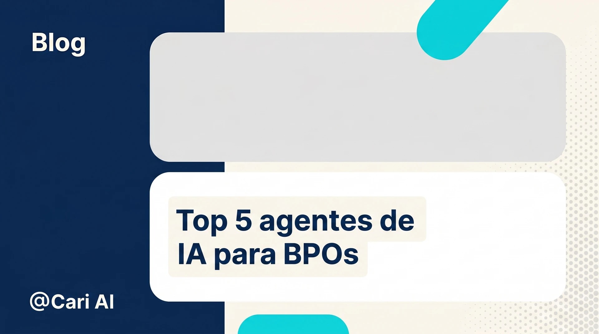 Portada del artículo sobre los mejores 5 agentes de IA para BPOs, destacando la tecnología y optimización de procesos.