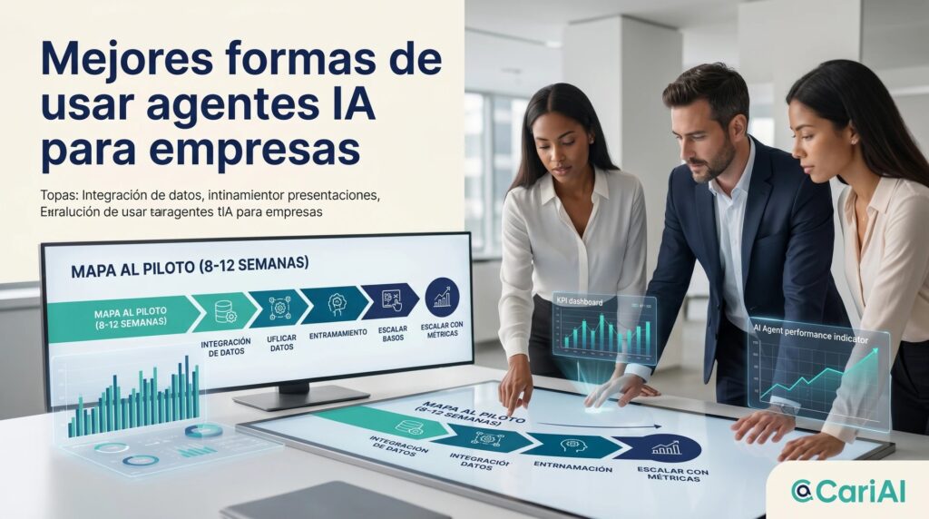 Portada de artículo sobre mejores formas de usar agentes IA en empresas y su impacto en la productividad.