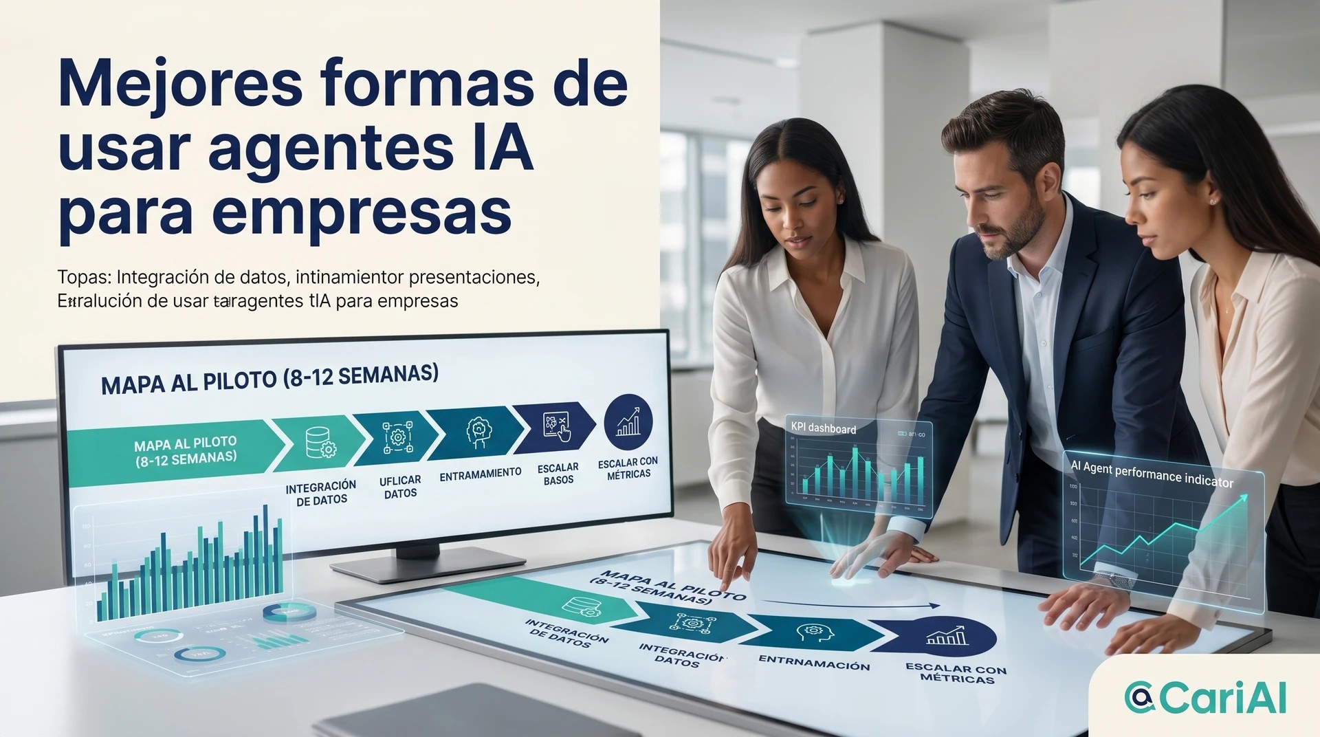 Portada de artículo sobre mejores formas de usar agentes IA en empresas y su impacto en la productividad.